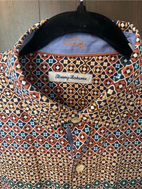 Tommy Bahama Geometric Print Button-Down Shirt - M